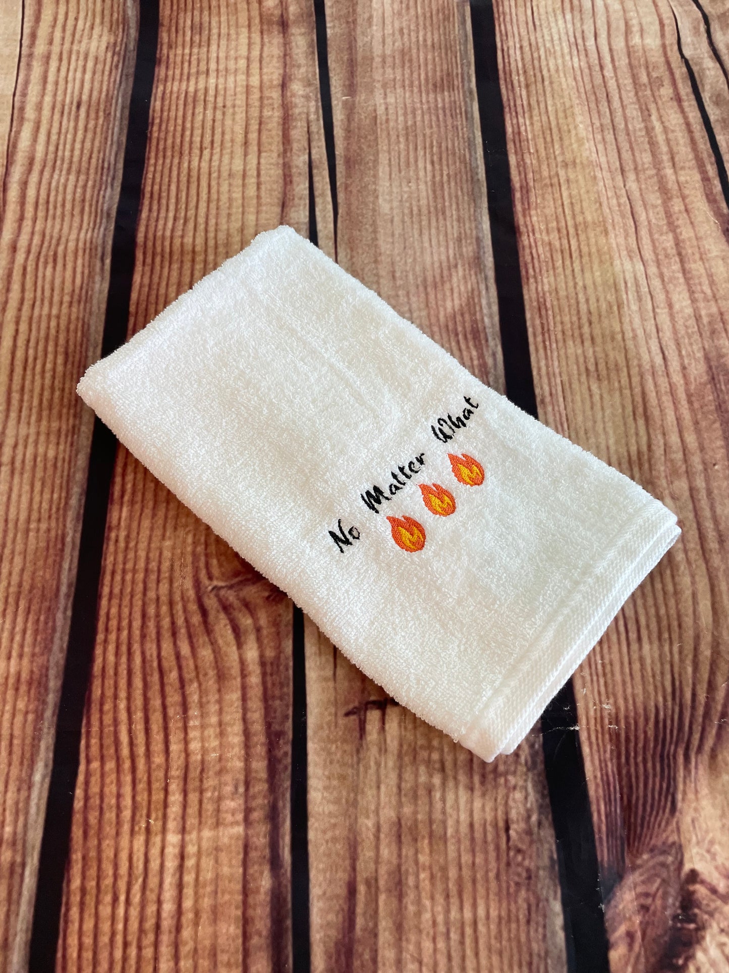 Custom Embroidered No Matter What Customized Kitchen and Bathroom Hand Towel