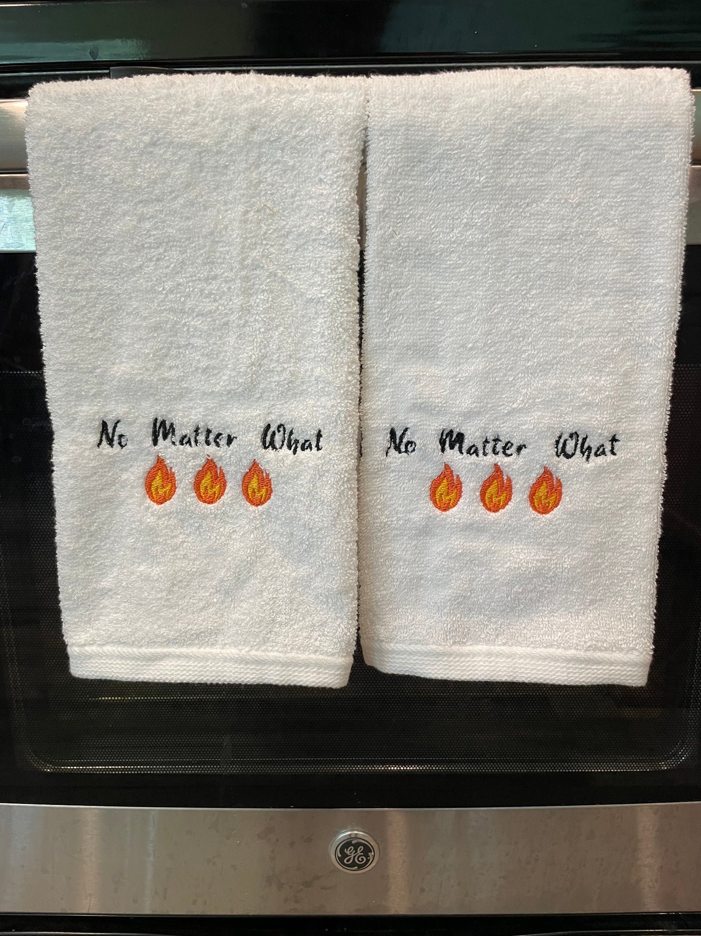 Custom Embroidered No Matter What Customized Kitchen and Bathroom Hand Towel