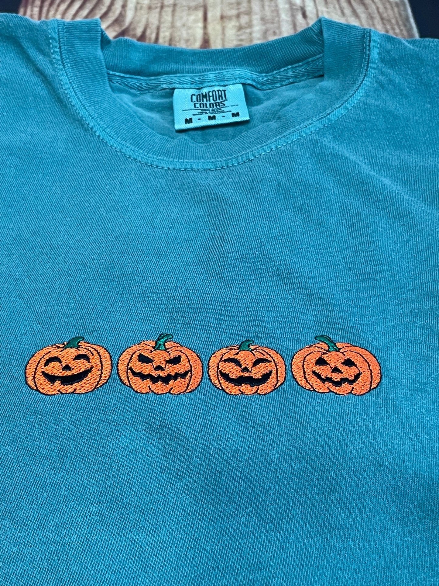 Custom Embroidered Jack O Lanterns Halloween Tshirt | Seasonal TShirt | Halloween Gift | Everyday Tshirt Gift