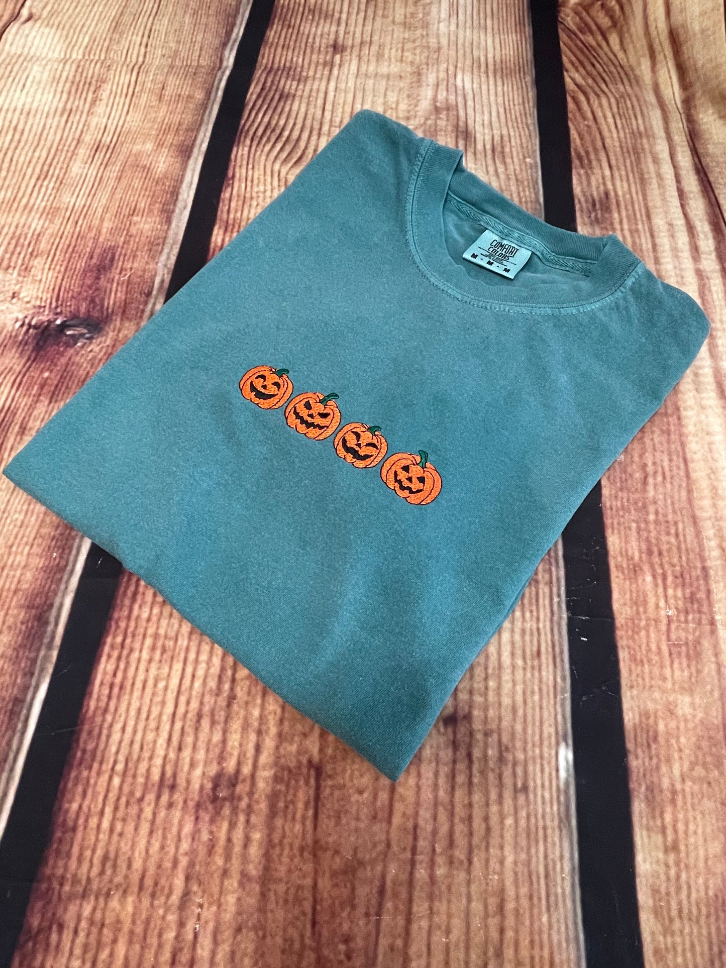 Custom Embroidered Jack O Lanterns Halloween Tshirt | Seasonal TShirt | Halloween Gift | Everyday Tshirt Gift