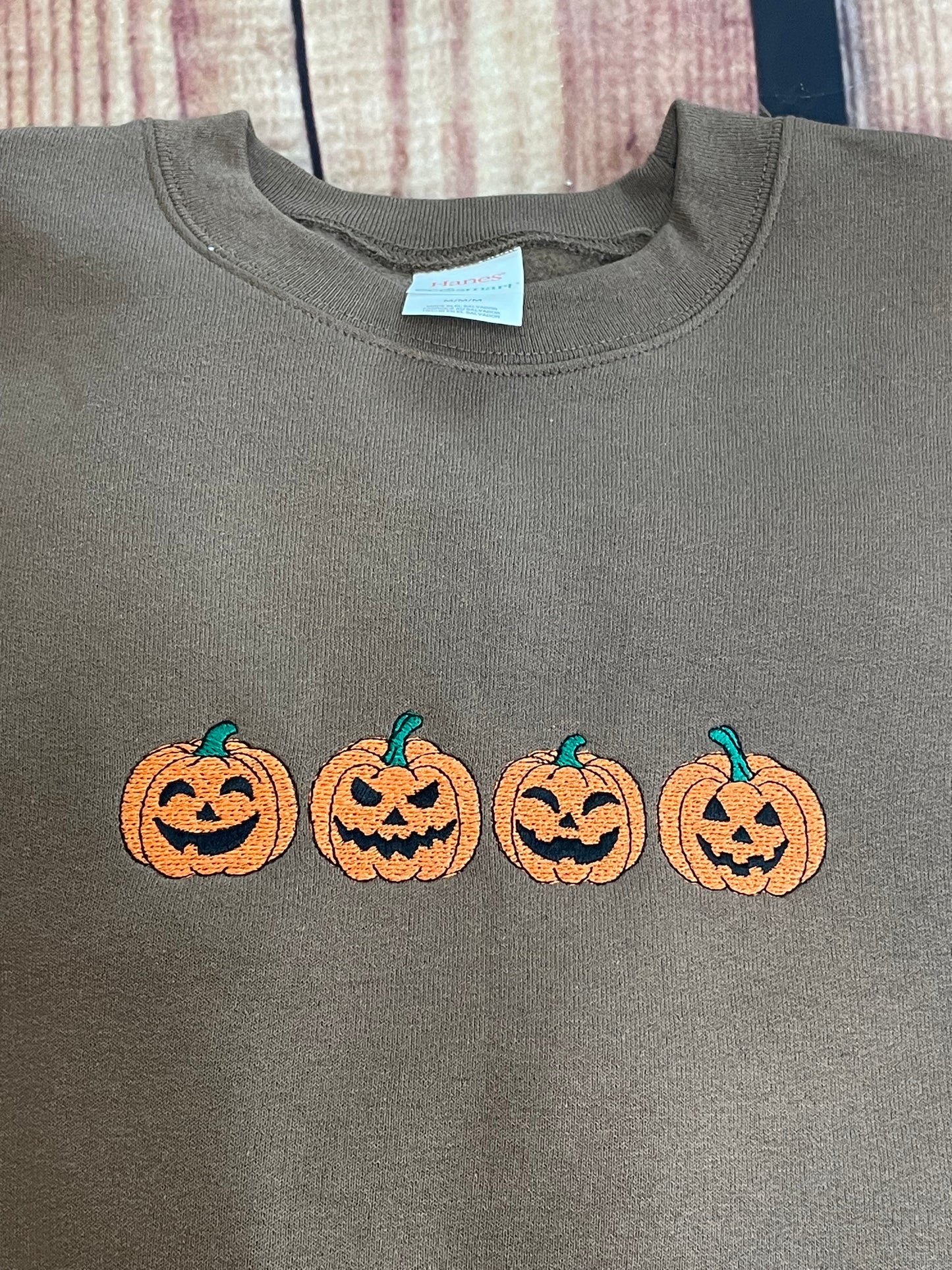 Custom Embroidered Halloween Jack O Lanterns Holiday Unisex Sweatshirt| Holiday Gift | Sweatshirt | Halloween Sweatshirt | Everyday Gift