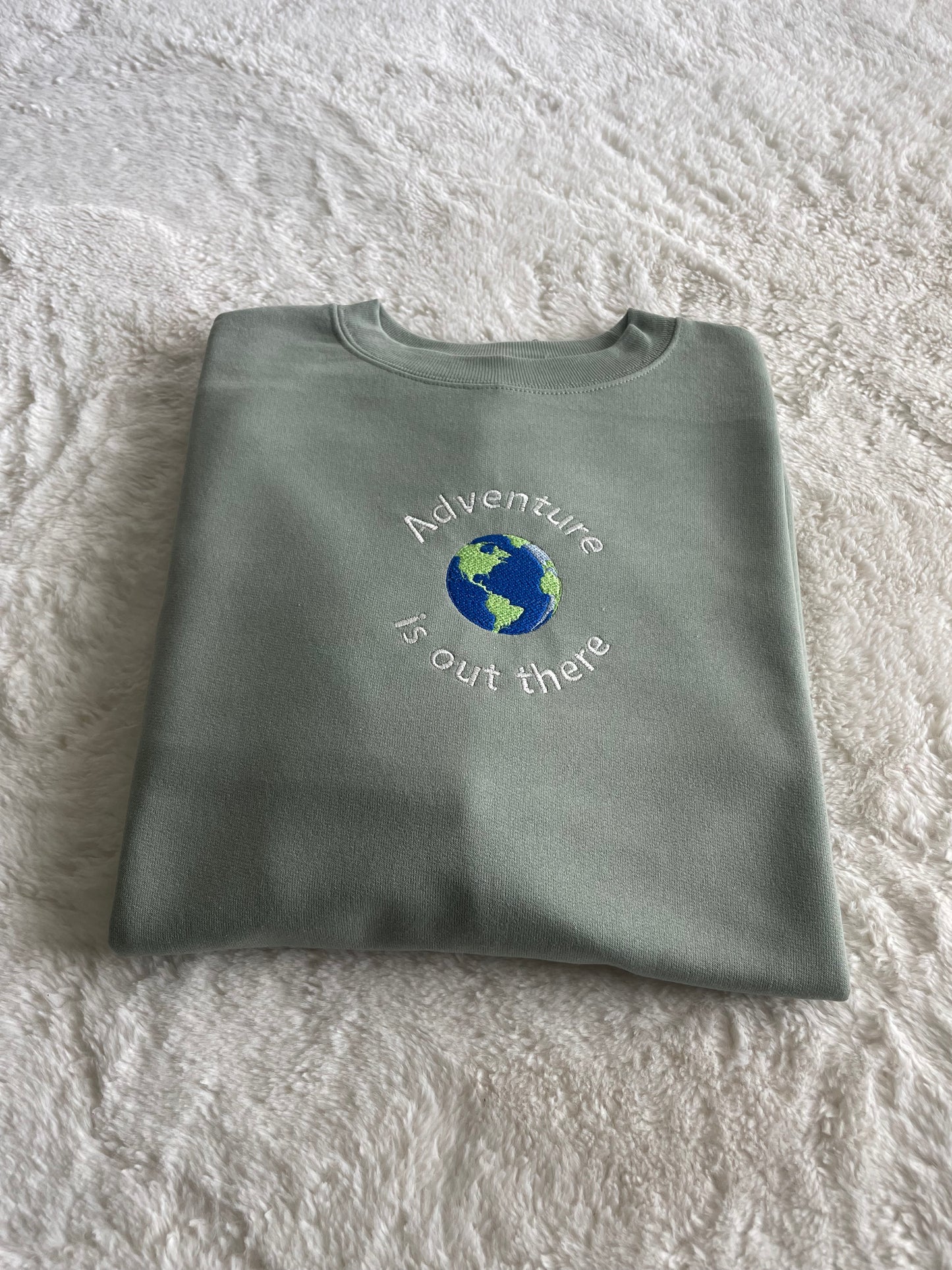 Custom Embroidered Adventure is out there Inspirational Sweatshirt