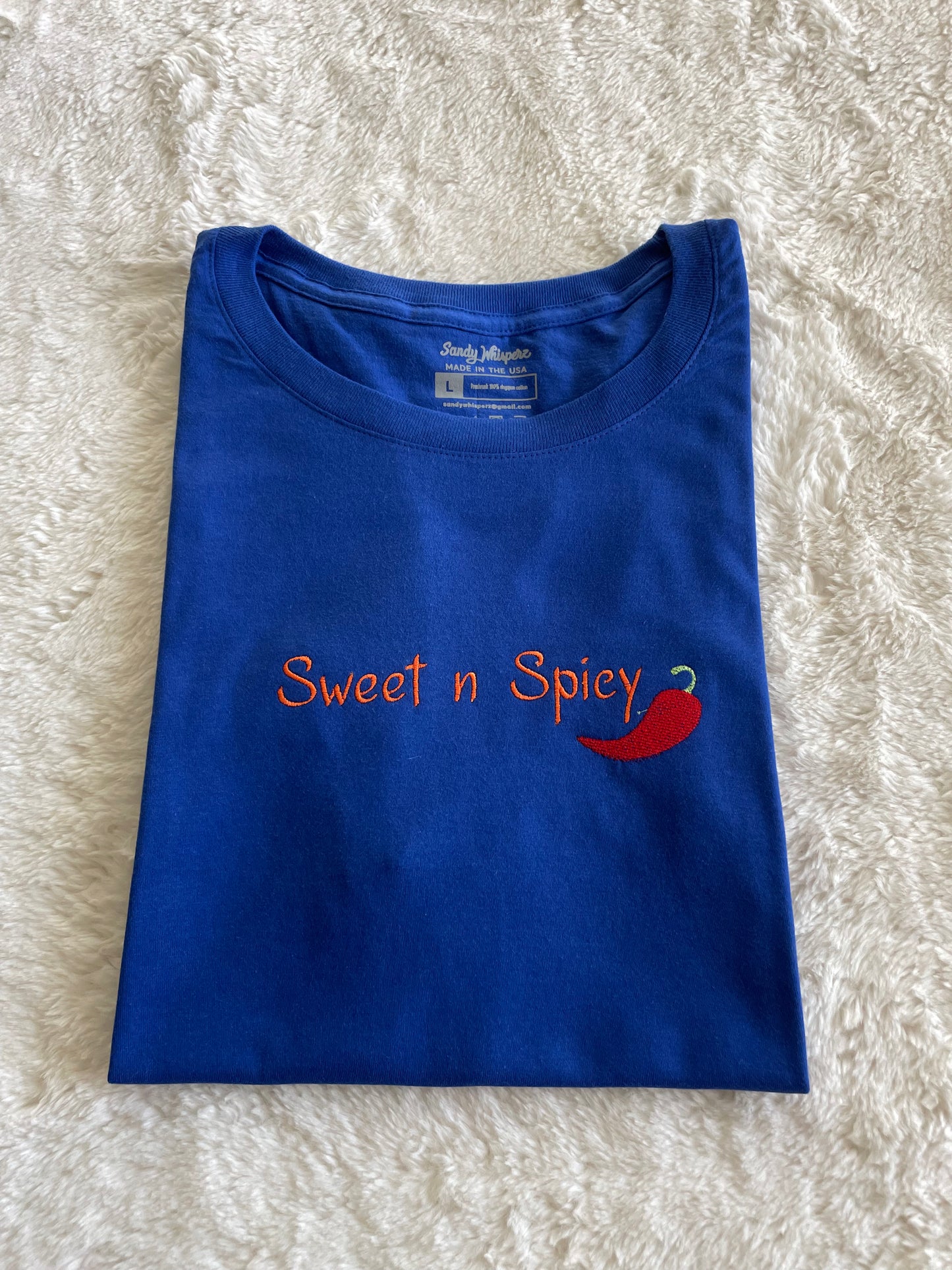 Custom Embroidered Sweet n Spicy Tshirt