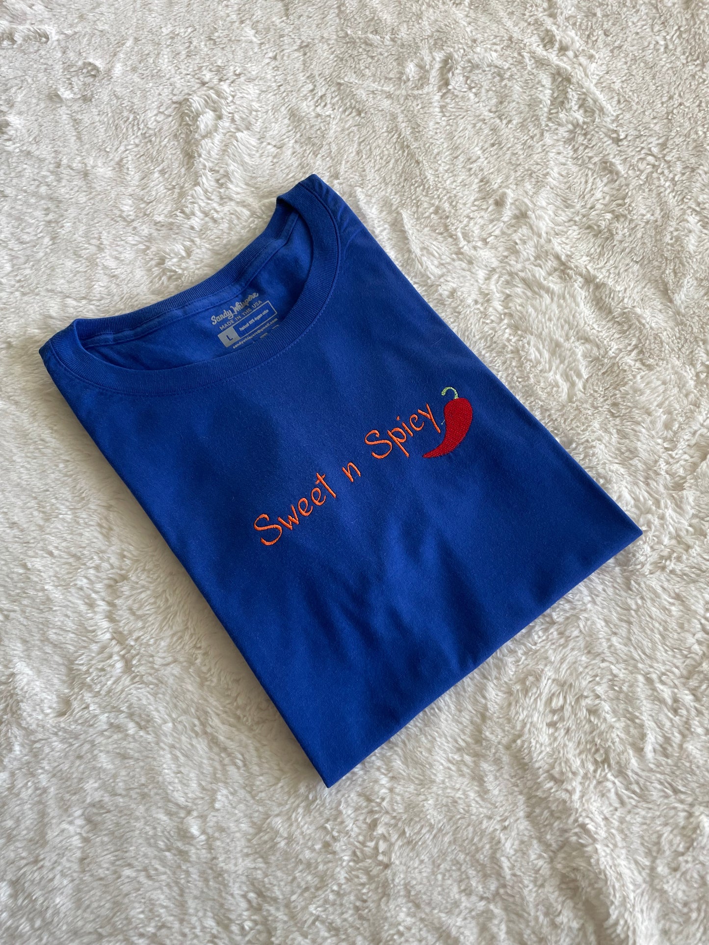 Custom Embroidered Sweet n Spicy Tshirt