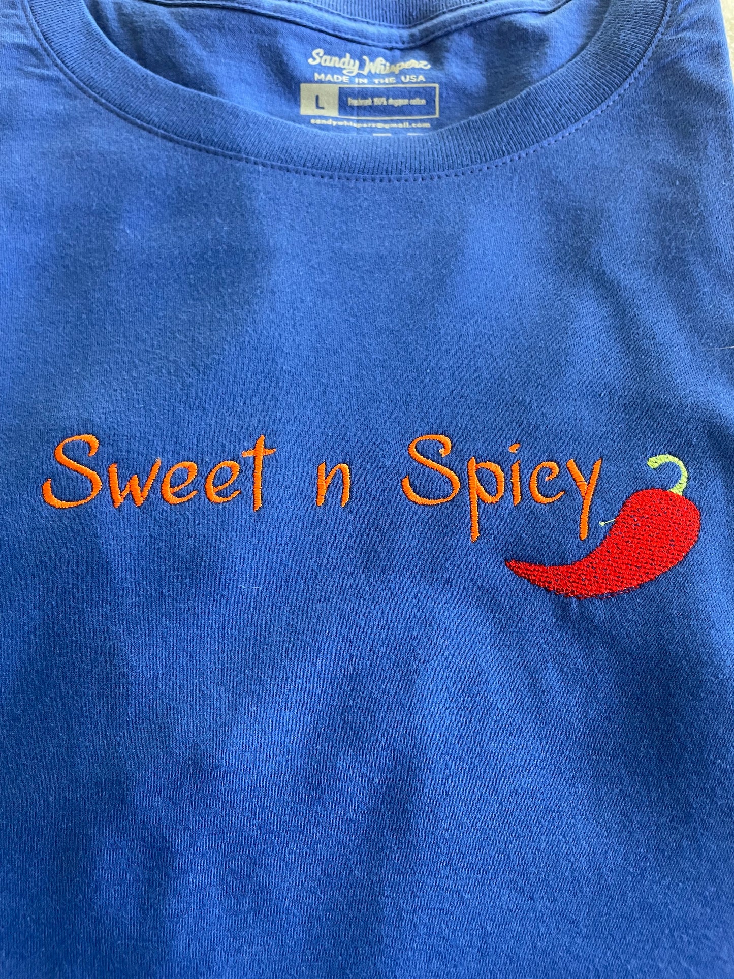 Custom Embroidered Sweet n Spicy Tshirt