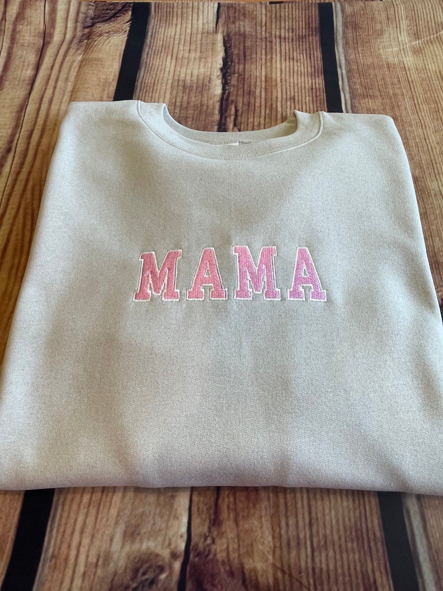 Custom Embroidered Varsity Letter Sweatshirt Hoodie |Custom Mama Embroidered Sweatshirt | Everyday Sweatshirt