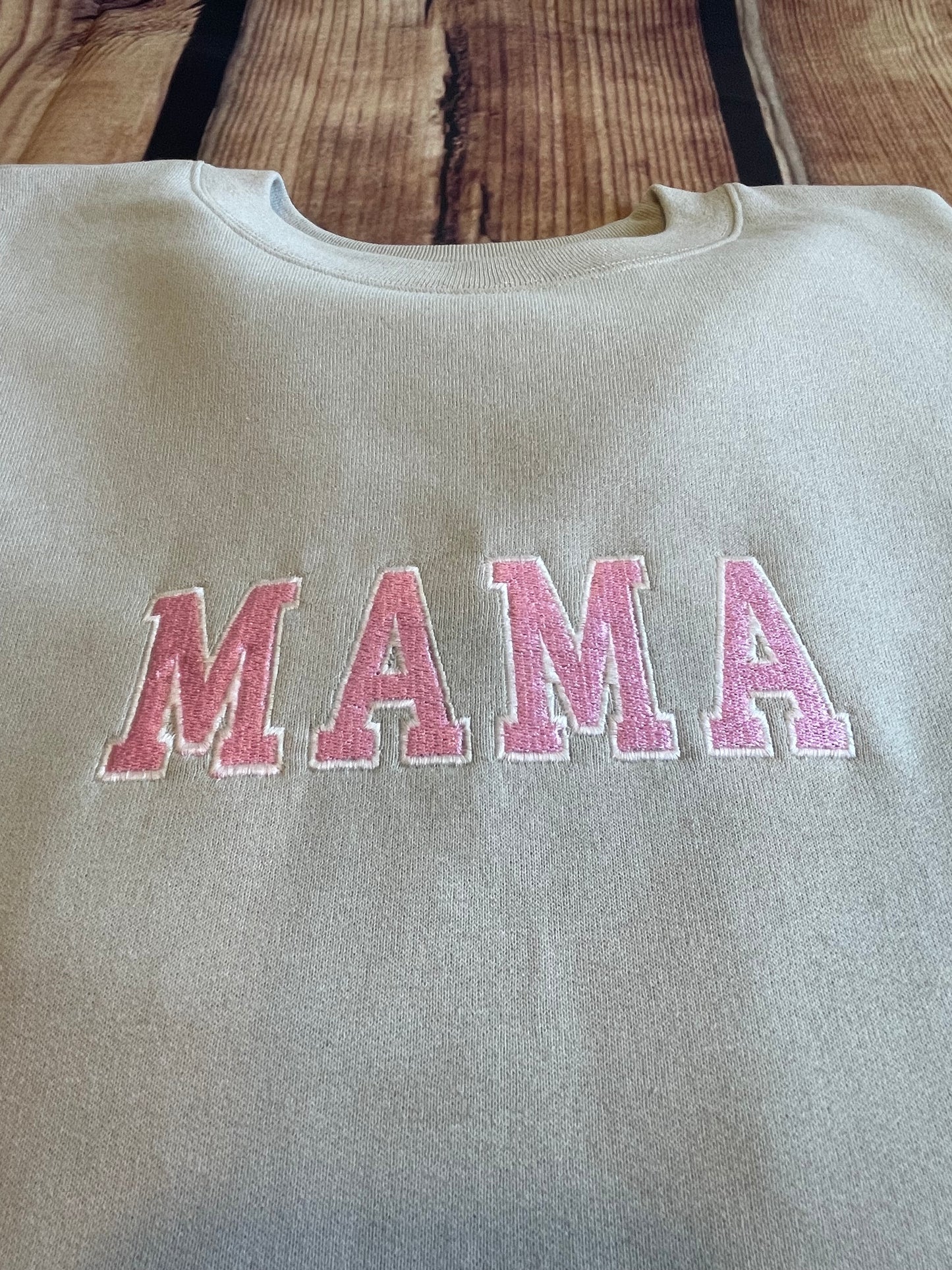 Custom Embroidered Varsity Letter Sweatshirt Hoodie |Custom Mama Embroidered Sweatshirt | Everyday Sweatshirt