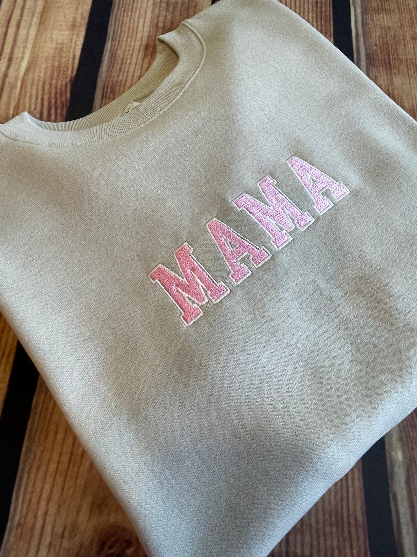 Custom Embroidered Varsity Letter Sweatshirt Hoodie |Custom Mama Embroidered Sweatshirt | Everyday Sweatshirt