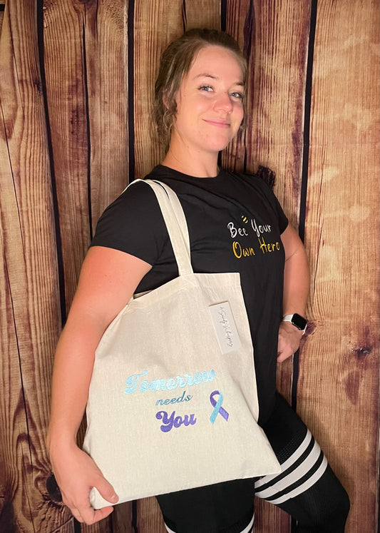 Custom Embroidered Tomorrow Needs You Reusable Tote Bag