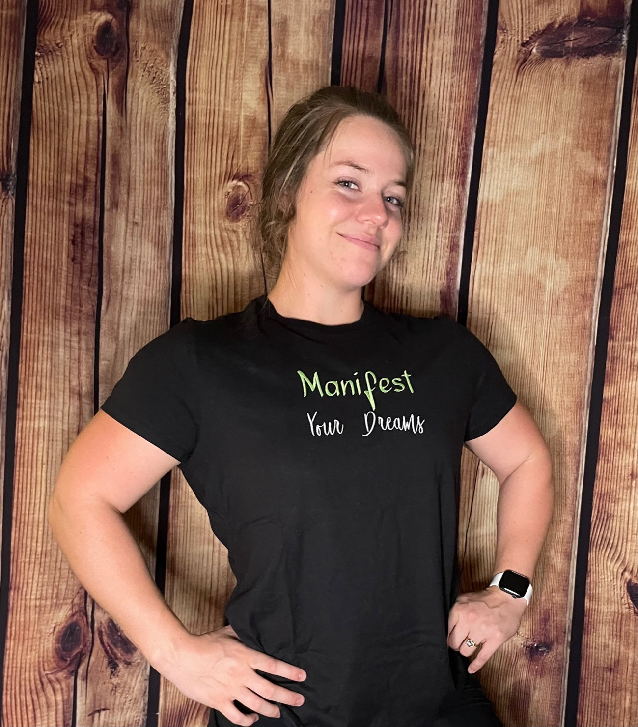 Custom Embroidered Manifest Your Dreams Motivational Tshirt